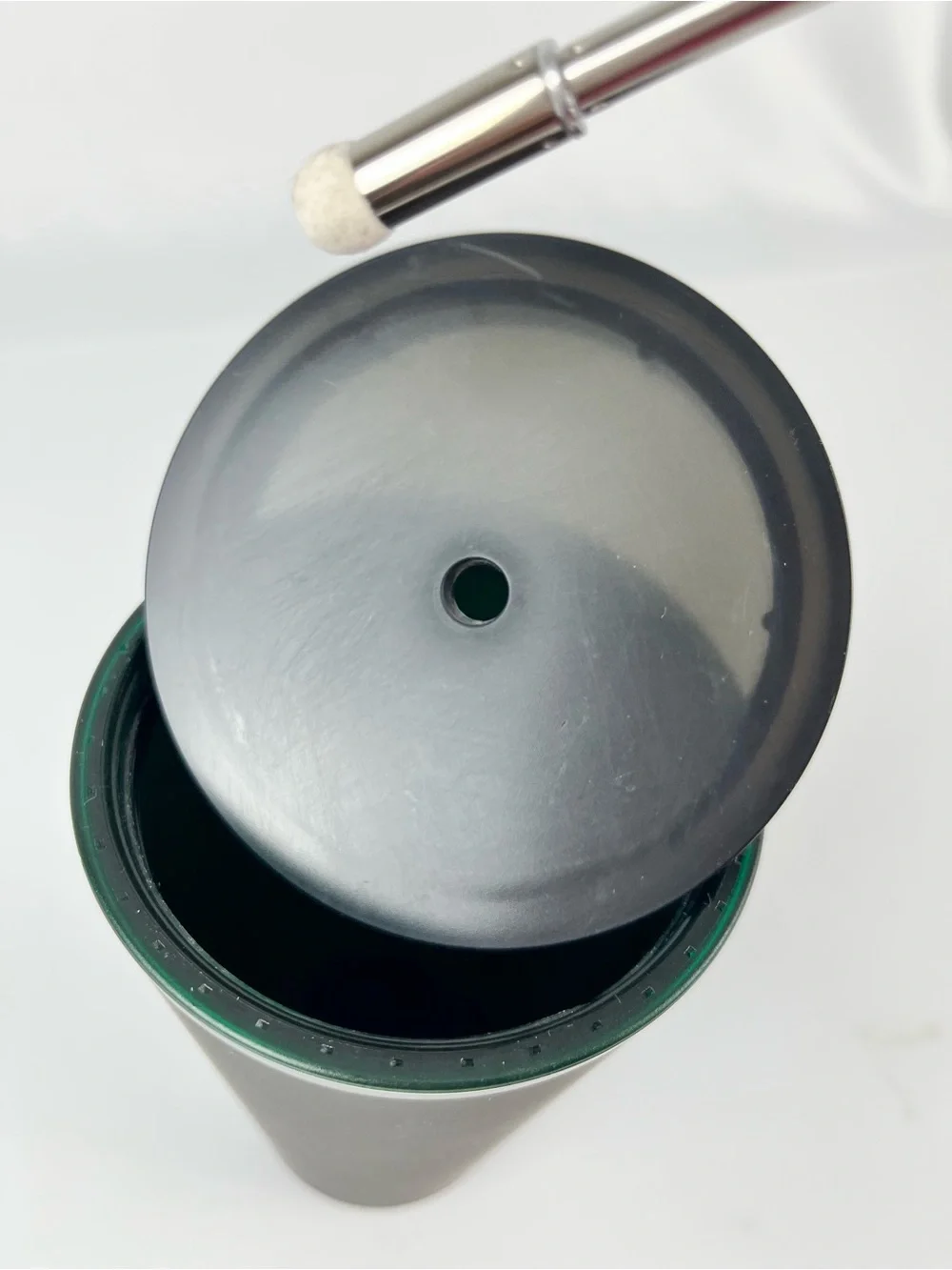 Starbucks Matte Black Acrylic Cold Cup with Emerald Logo & Rim Grande 16 oz.